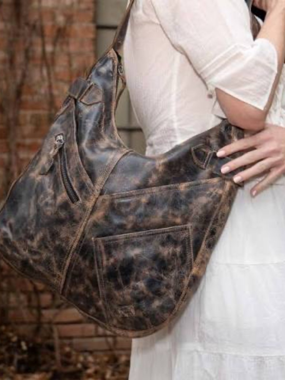 Bed Stu Argus Leather Slouchy Hobo/Tote Bag